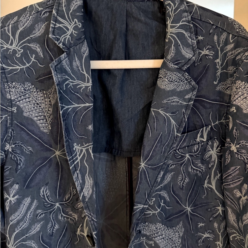 Blue Patterned Women's Jacket - image 2